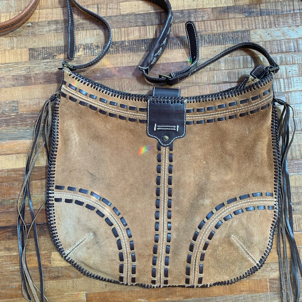 Rafe Suede and Leather bag with tassels - Large and Clean!